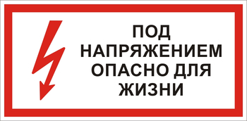 S28 Под напряжением. опасно для жизни - Знаки безопасности - Знаки по электробезопасности - Магазин охраны труда и техники безопасности stroiplakat.ru